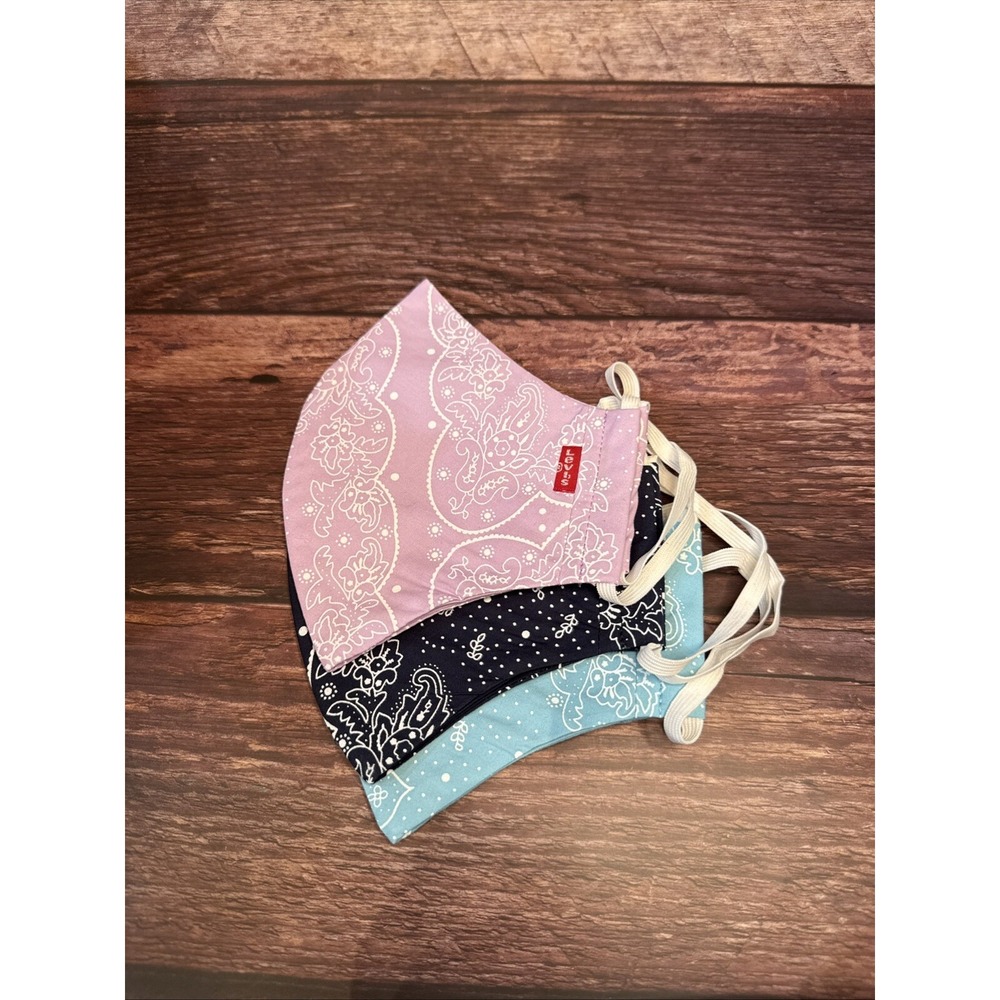 Levi's Bandana Print Face Mask (3 Pack) Out Of Package